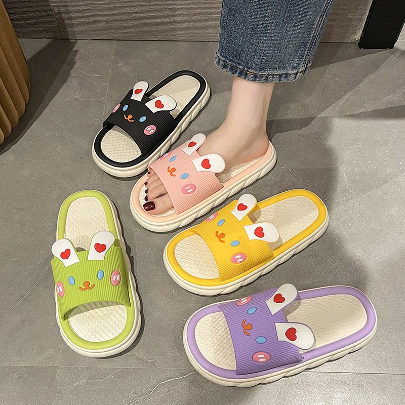 2023 New Style Wholesale EVA Foam Outdoor Summer Beach Casual Women Ladies Home Rabbit Slides Slippers For Women