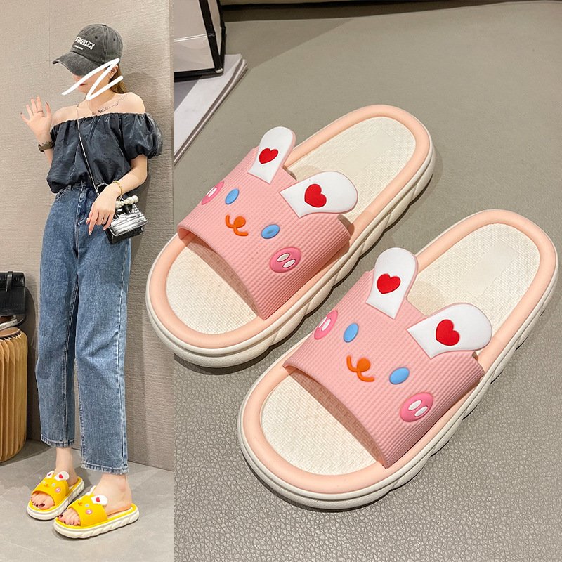 2023 New Style Wholesale EVA Foam Outdoor Summer Beach Casual Women Ladies Home Rabbit Slides Slippers For Women
