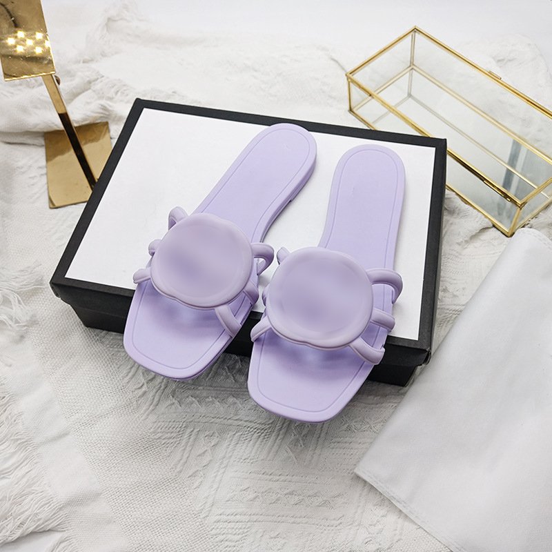 2024 trend fashion summer beach slipper solid flat slides anti-slips women outdoor casual daily sandals