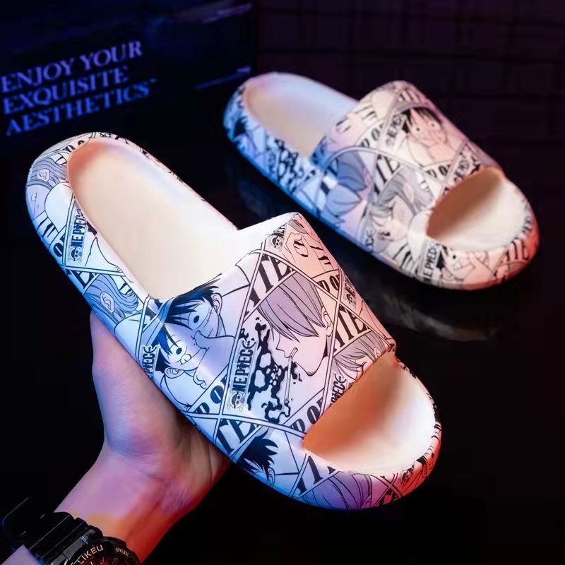 2023 White printing Men's Sandals Casual sport Shoes Light Weight Beach Slides Slippers for women and men