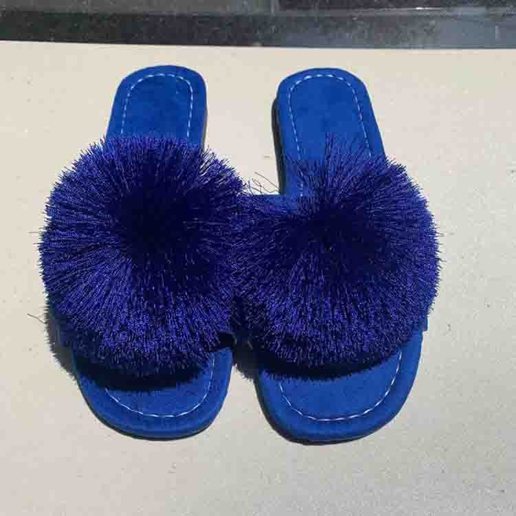Beautiful hot sell soft fur women's sandals fluffy sandals fur slides fluffy slippers for women