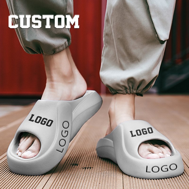 New Fashion Summer Designer Mens Beach Soft Thick EVA Foam Custom Logo Sandals Shoes Slides Slippers For Men Wholesale