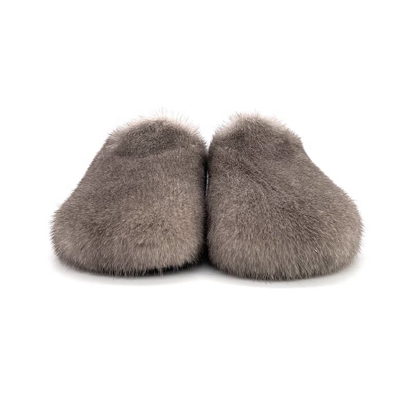 2025 Luxury Deluxe Solid Fur Slides Slipper Unisex Real Mink Fur Slides For Women