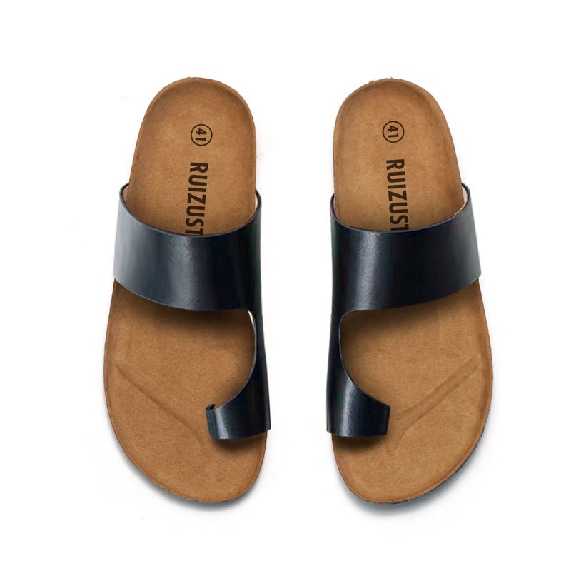 New Style Wholesale Unisex Flip-flops Flats sandals For Men And Girl Open Toe Cork Slippers