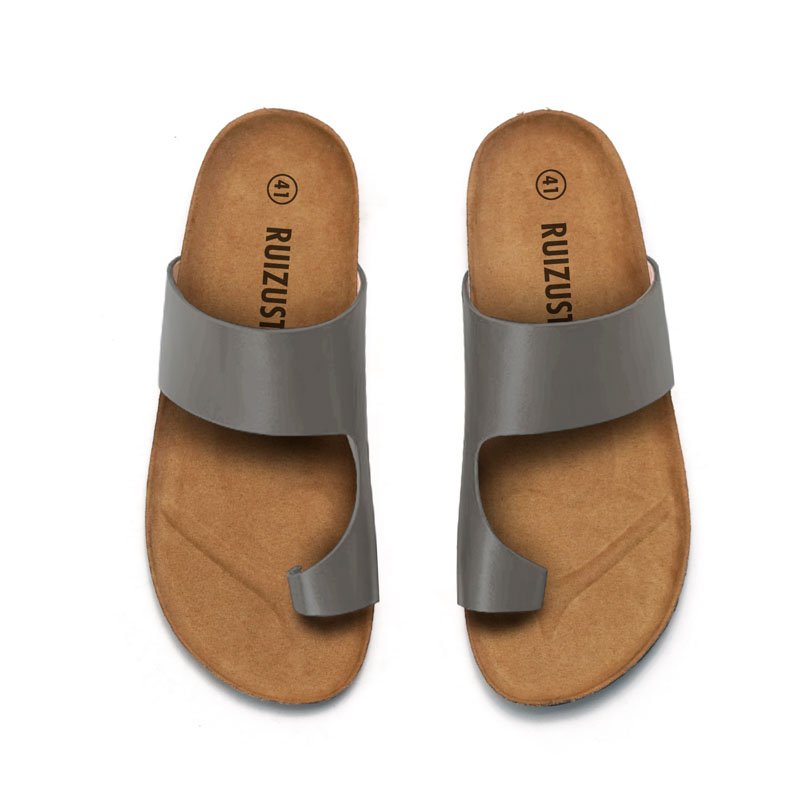New Style Wholesale Unisex Flip-flops Flats sandals For Men And Girl Open Toe Cork Slippers