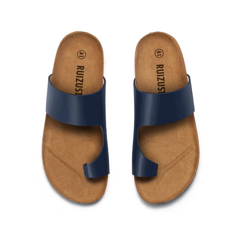 New Style Wholesale Unisex Flip-flops Flats sandals For Men And Girl Open Toe Cork Slippers