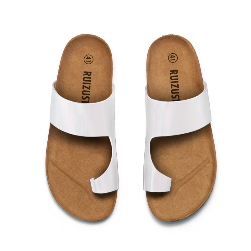 New Style Wholesale Unisex Flip-flops Flats sandals For Men And Girl Open Toe Cork Slippers