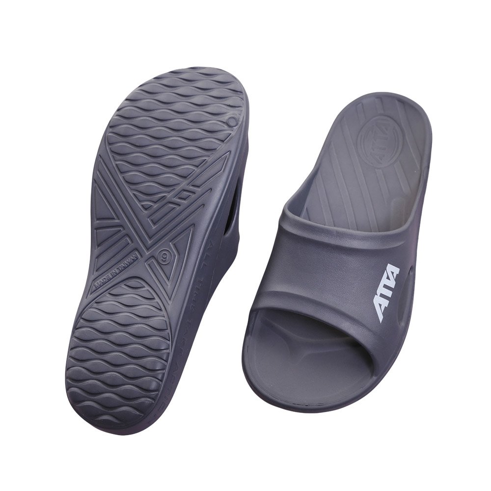 ATTA gray arch support flat sandals slides slippers