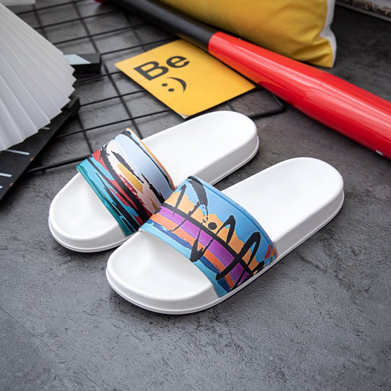 Custom Pattern Slide Sandal Pu Soft Slippers High Quality Custom Rubber Beach Slipper Low Price Non Slip Home Slipper
