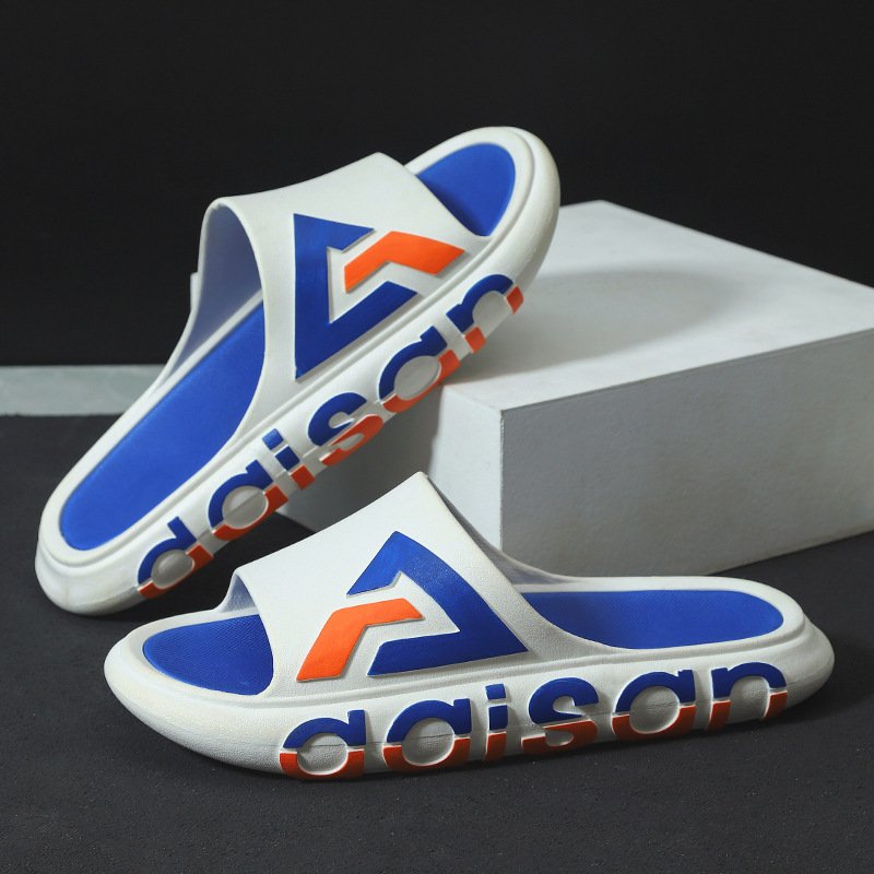 Men's Outdoor Slides Slippers Thick Sole Durable Versatile Trendy Lightweight Non-Slip Stylish Flip Flops