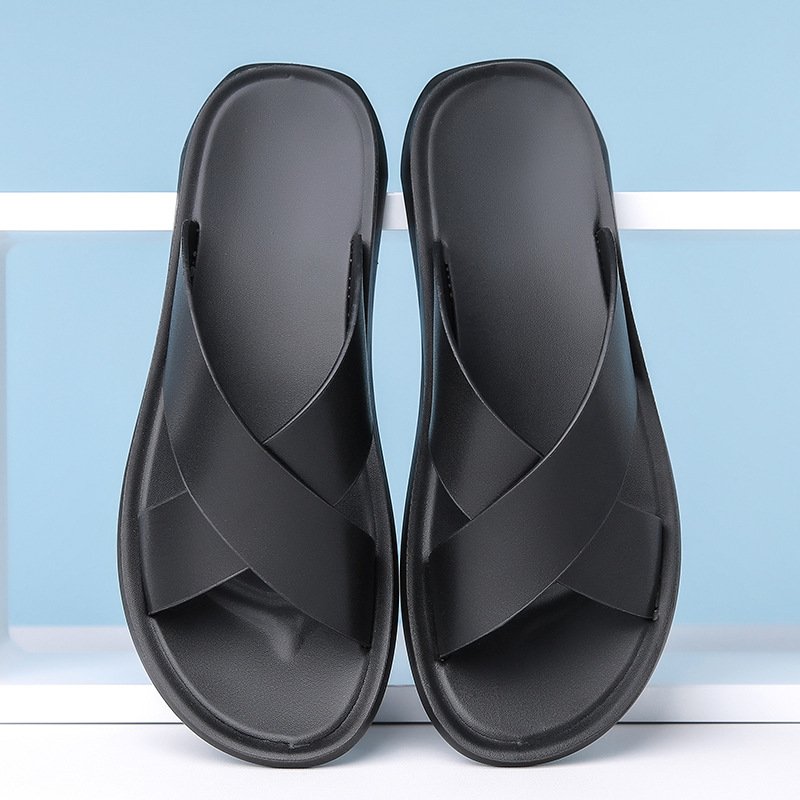 Household Men's Sandals and Slippers Indoor Home Bathroom Couples Bathing Non-slip Plastic Soft Bottom Female Home Support Shoes