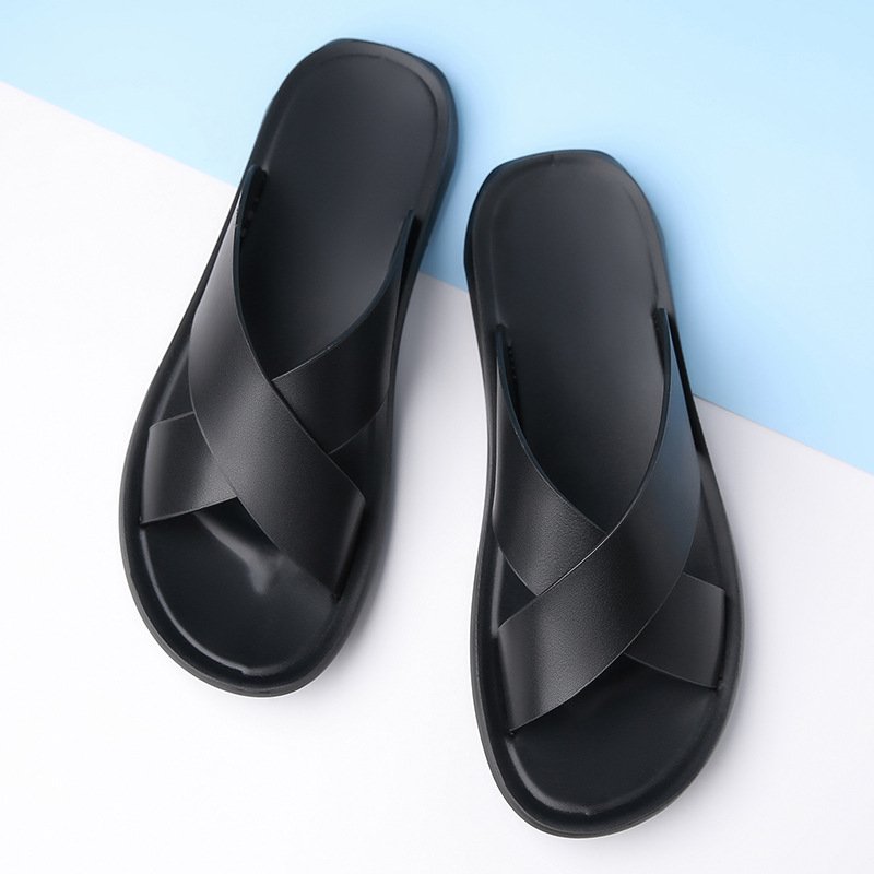 Household Men's Sandals and Slippers Indoor Home Bathroom Couples Bathing Non-slip Plastic Soft Bottom Female Home Support Shoes