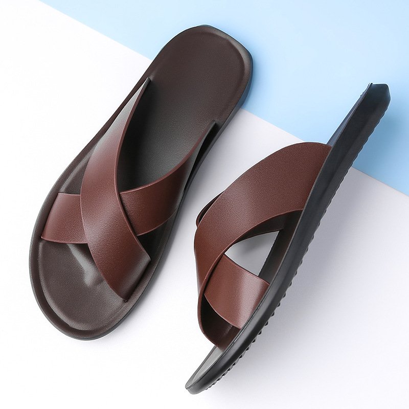 Household Men's Sandals and Slippers Indoor Home Bathroom Couples Bathing Non-slip Plastic Soft Bottom Female Home Support Shoes