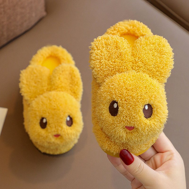 Winter indoor soft warm children big quality cotton shoe boys and girls Princess small animal slippers