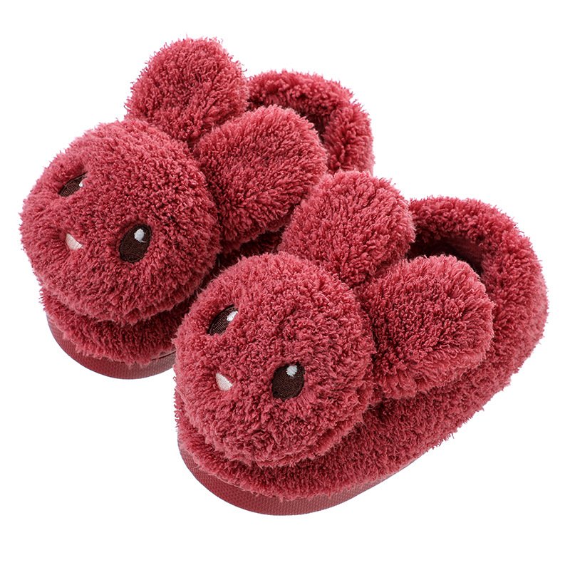Winter indoor soft warm children big quality cotton shoe boys and girls Princess small animal slippers