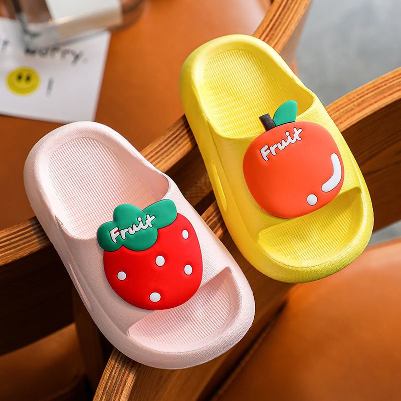 Cute super soft in the cloud waterProof children slides slippers kids outdoor thick-soled open toe beach shoes for boy and girl