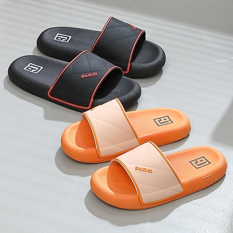 2022 summer light weight anti-slip men sandals soft house slides indoor PVC man slippers shoes
