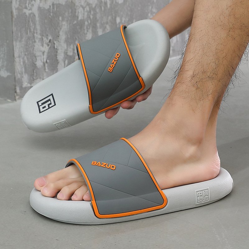 2022 summer light weight anti-slip men sandals soft house slides indoor PVC man slippers shoes