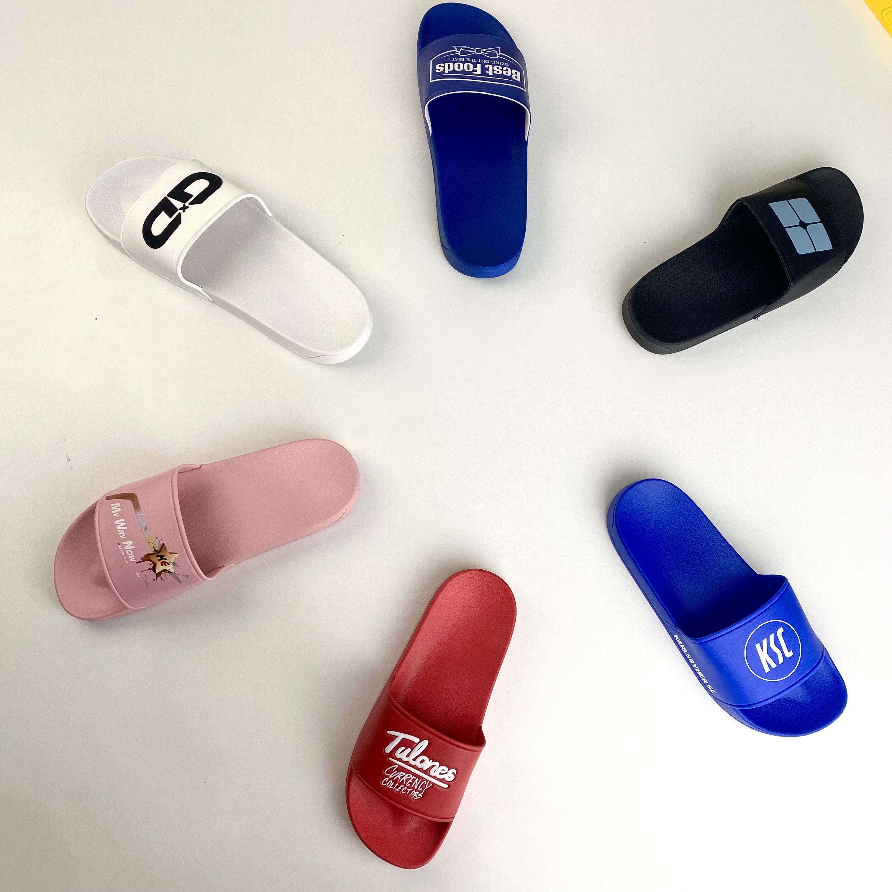 Customizable men's Pvc slippers in popular style Women's Home sports designer slipper flat printed custom logo flip-flops