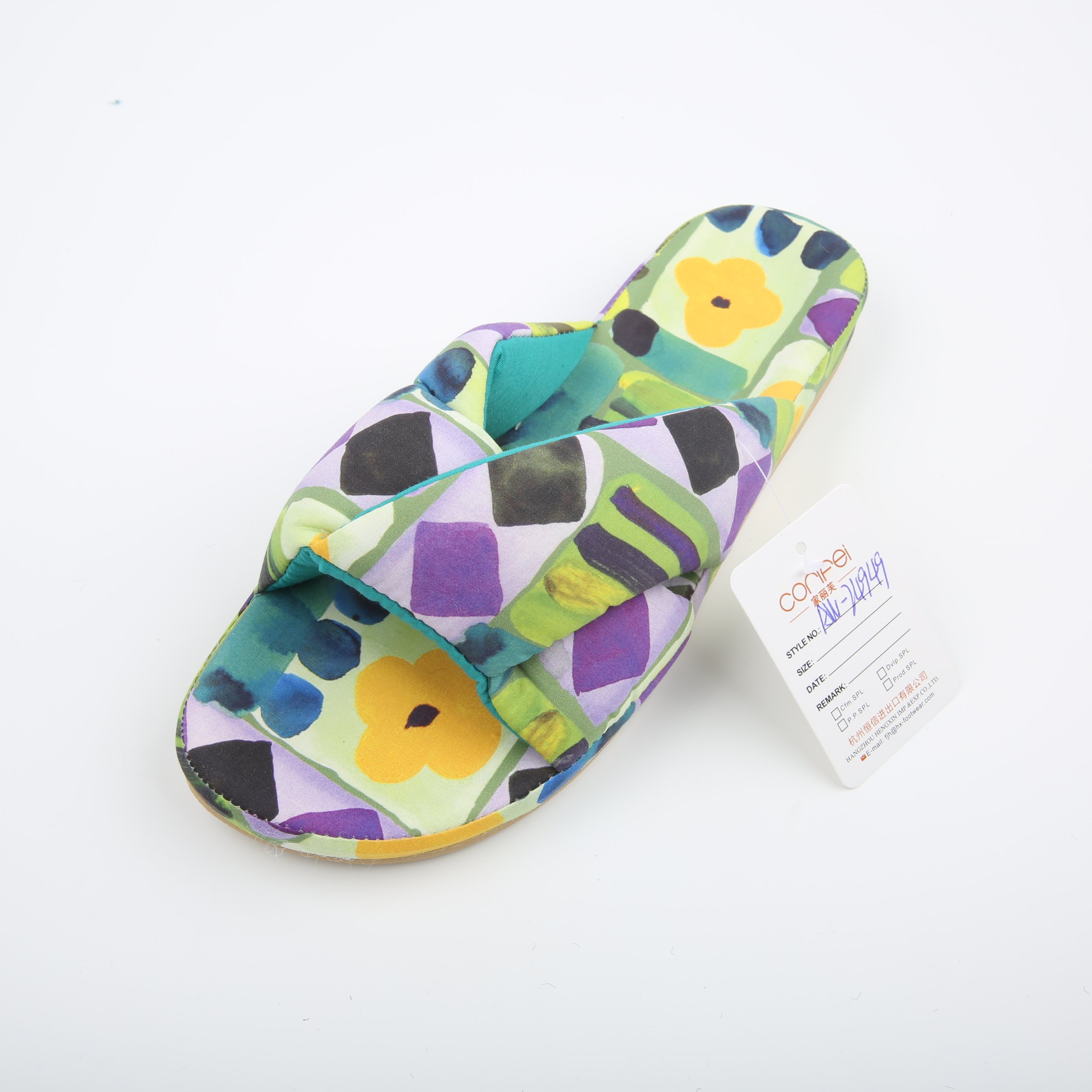 CORIFEI Abstract Graffiti slides slippers flat sandals for women and ladies luxury flat slippers for women