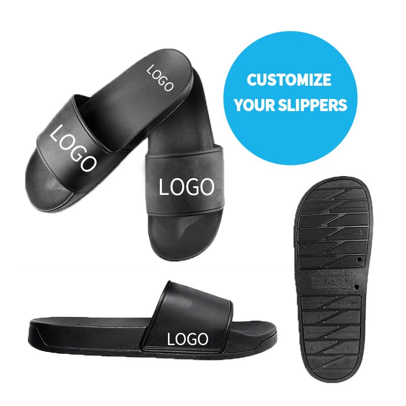 Custom Logo Slide Slippers for Men Designer Plain Slides Sandals Beach Men Slippers with Sublimation Print Men's Slippers Blanks