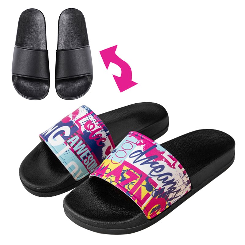 Custom Logo Slide Slippers for Men Designer Plain Slides Sandals Beach Men Slippers with Sublimation Print Men's Slippers Blanks