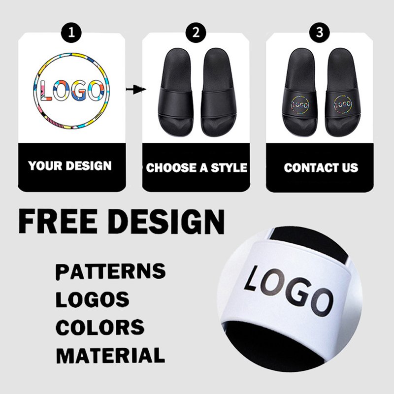 Custom Logo Slide Slippers for Men Designer Plain Slides Sandals Beach Men Slippers with Sublimation Print Men's Slippers Blanks