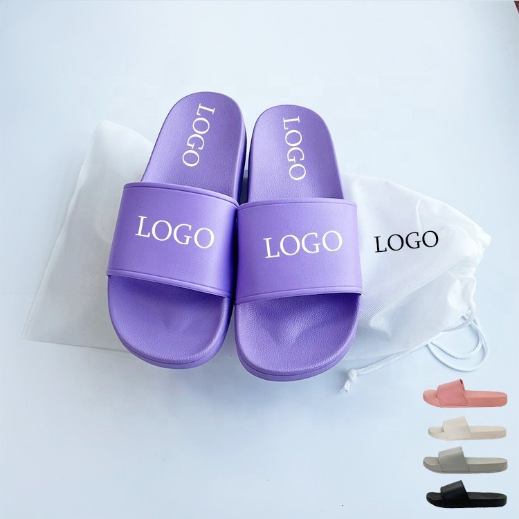 Spring OEM Custom Color Slides Footwear PVC Flip Flops Designer Logo Slides Slippers for Men and Women Blank Hot Sale Slide