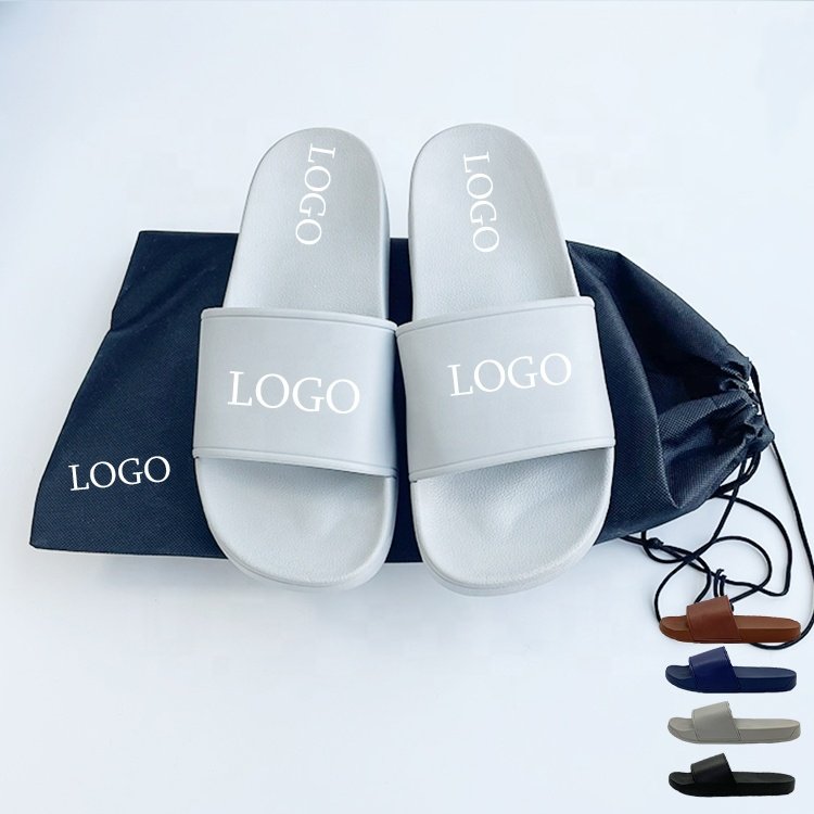 Spring OEM Custom Color Slides Footwear PVC Flip Flops Designer Logo Slides Slippers for Men and Women Blank Hot Sale Slide