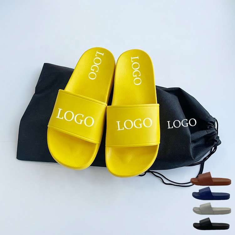 Spring OEM Custom Color Slides Footwear PVC Flip Flops Designer Logo Slides Slippers for Men and Women Blank Hot Sale Slide