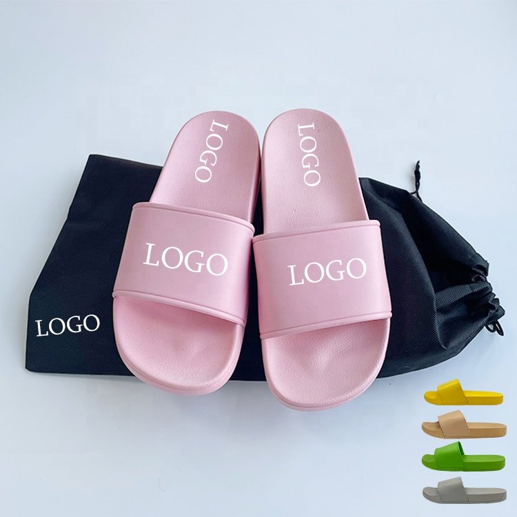 Spring OEM Custom Color Slides Footwear PVC Flip Flops Designer Logo Slides Slippers for Men and Women Blank Hot Sale Slide