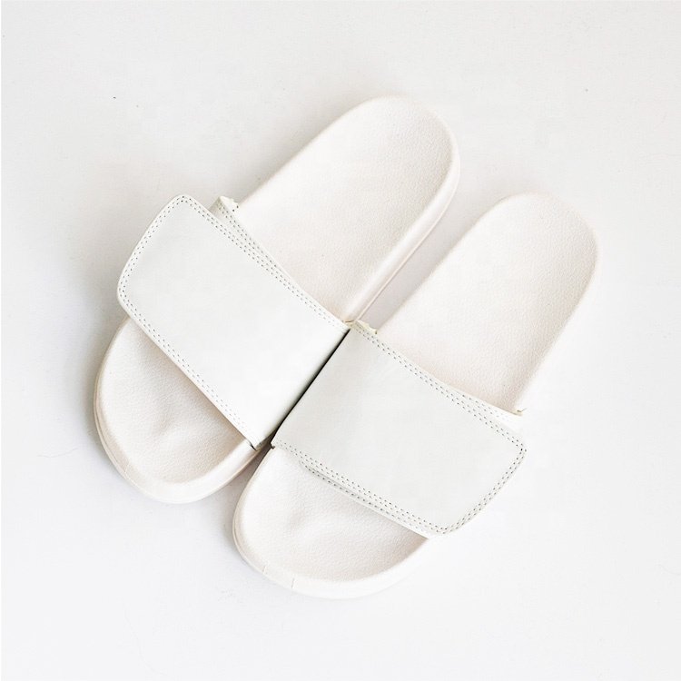 High Quality Men Summer Footwear Wholesale Indoor House Flat slide Adjusted Slipper Designer Plain Blank Men'S Brown Pvc Sandals