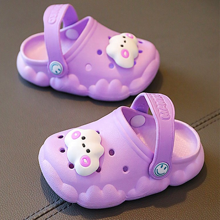 Wholesale new design girls double strap sandals with buckle for kids clogs slippers
