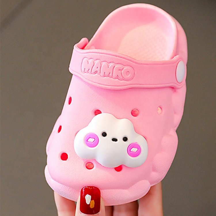 Wholesale new design girls double strap sandals with buckle for kids clogs slippers