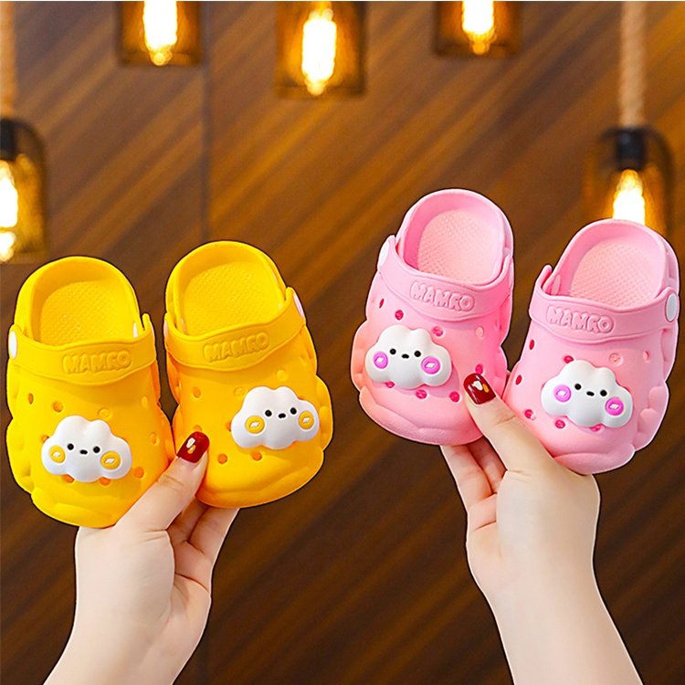 Wholesale new design girls double strap sandals with buckle for kids clogs slippers