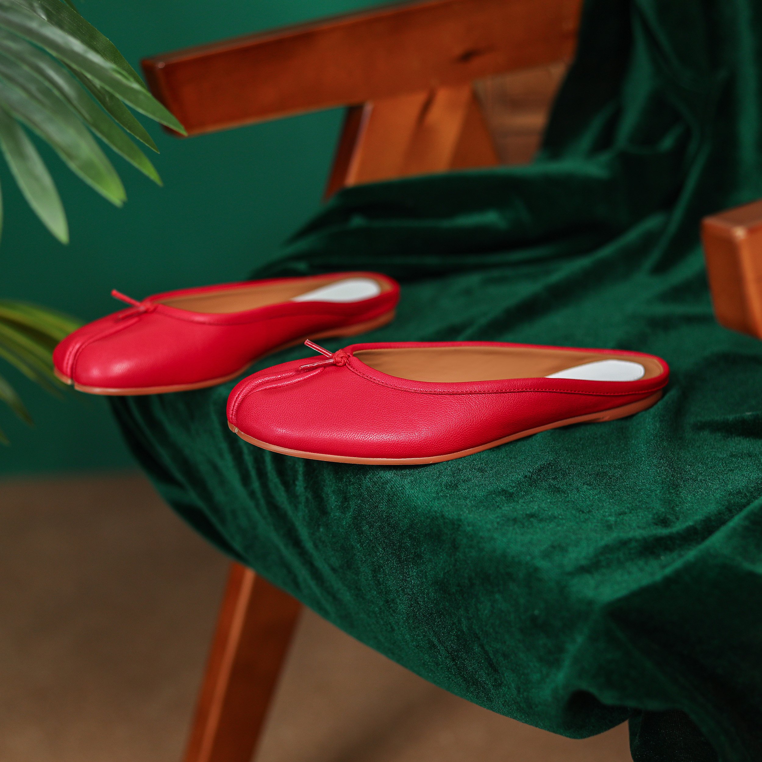 Women's Ballet Flats Summer Flat Pump Sandals For Ladies Casual Walking Office Shoes 2023 New Style Split Toes Slides Slippers