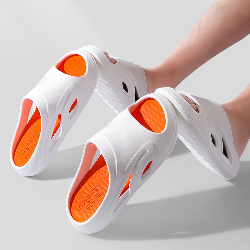 Men's Custom Logo Breathable Sandals Thick Soles Anti-Slippery Summer Sports Home Fashion Trend Slides Slippers Soft Material