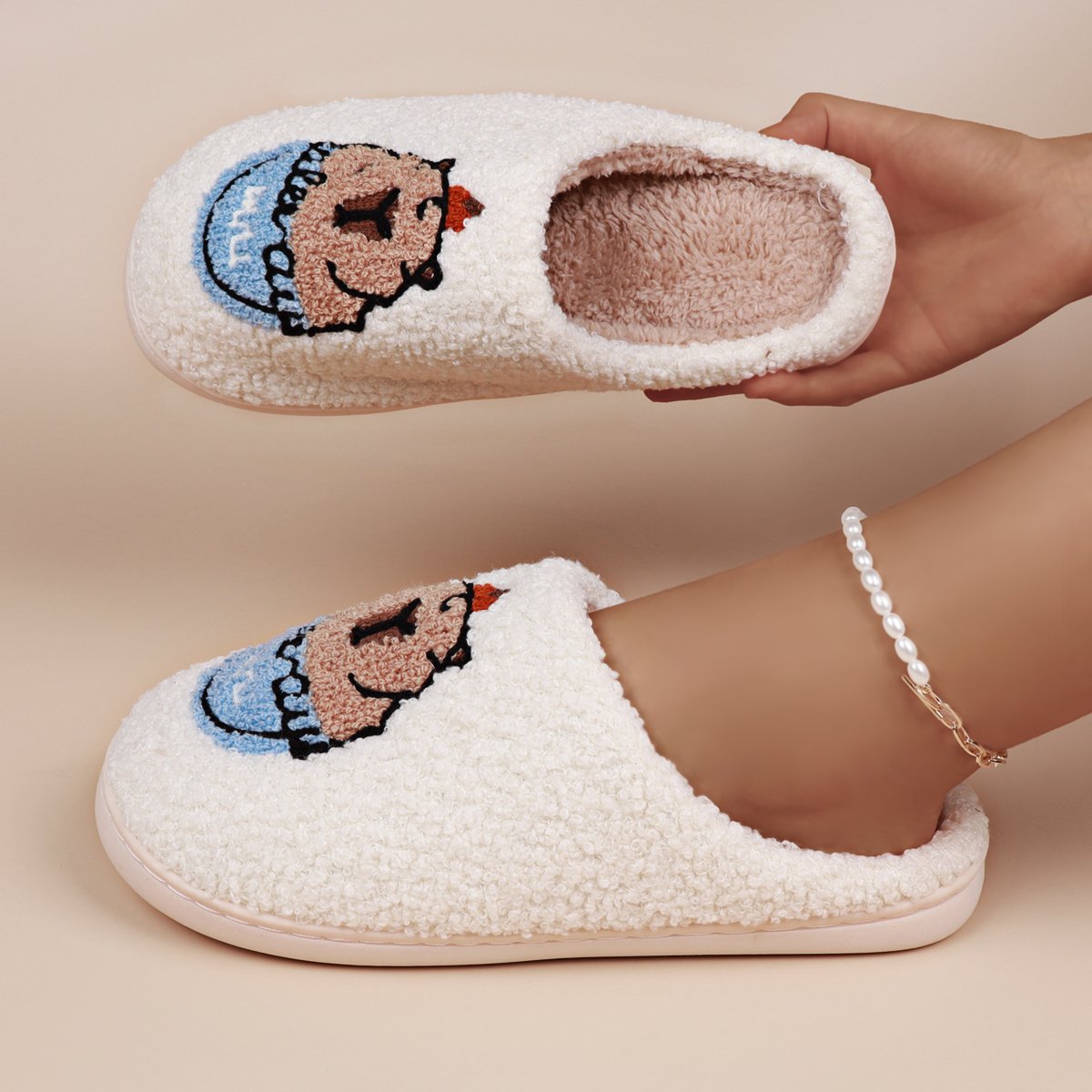 women printing slippers comfortable home warm slippers custom logo slide slippers