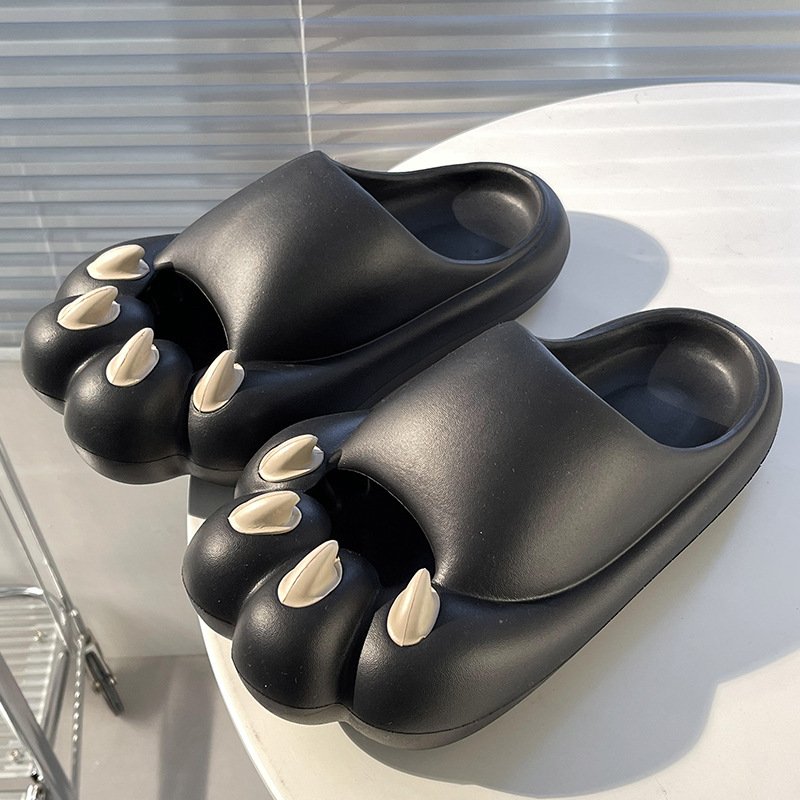 summer outdoor fun cute Breathable Cat Claw Thick Bottom slippers Party Bear Paw Slides Slippers for mens womens