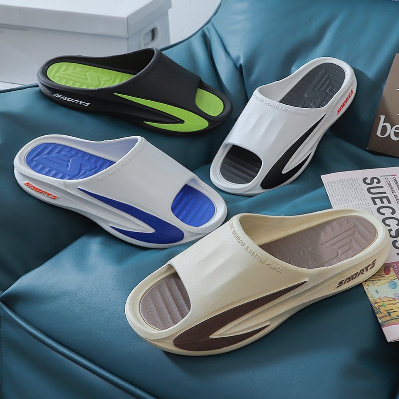 HF summer outdoor good thick soles Multiple styles outdoor basketball fitness luxury sports slides slippers for men