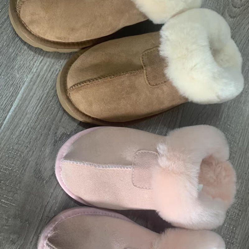 Slippers Hot Sale Warm Faux Suede Slippers winter women fashion sheepskin Slippers wool slides