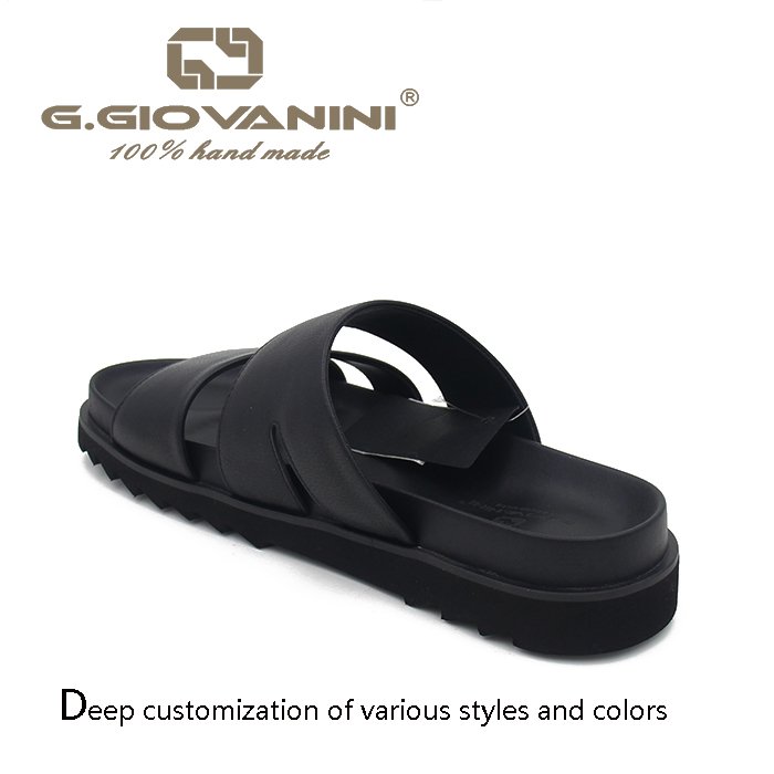 Wholesale Brunei Summer Fashion mens sandals and slippers custom leather sandals