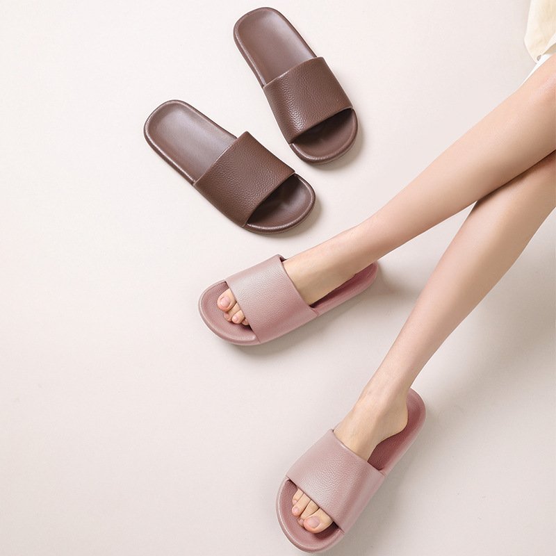 Hot Selling custom logo non-slip EVA rexine slides home bathroom slippers for men and women