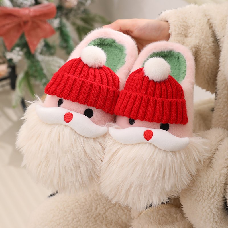Fluffy Women's Fashion Snow slides slippers for house 2024 Winter Slip on Cotton fur Shoes For Women