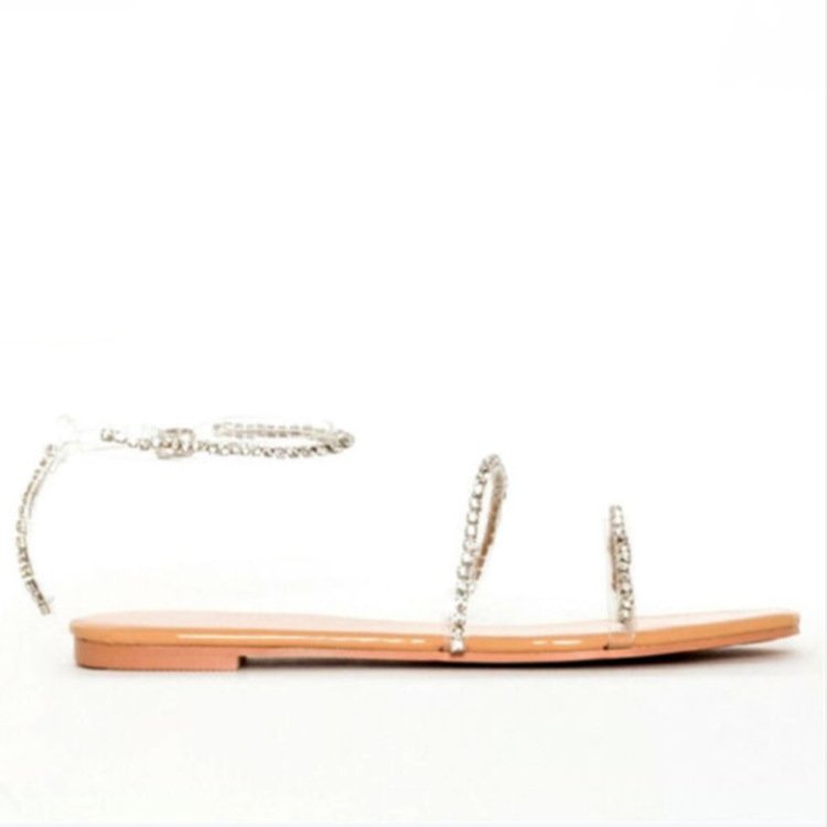 2022 Summer Fashion Woman's Sandals Strappy Lady Plus Size Flat Sandals For Women And Ladies