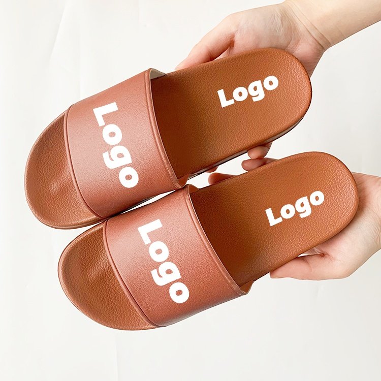 Fashion Design Custom Logo printing Summer indoor Comfortable Women PVC Blank Slide Slippers