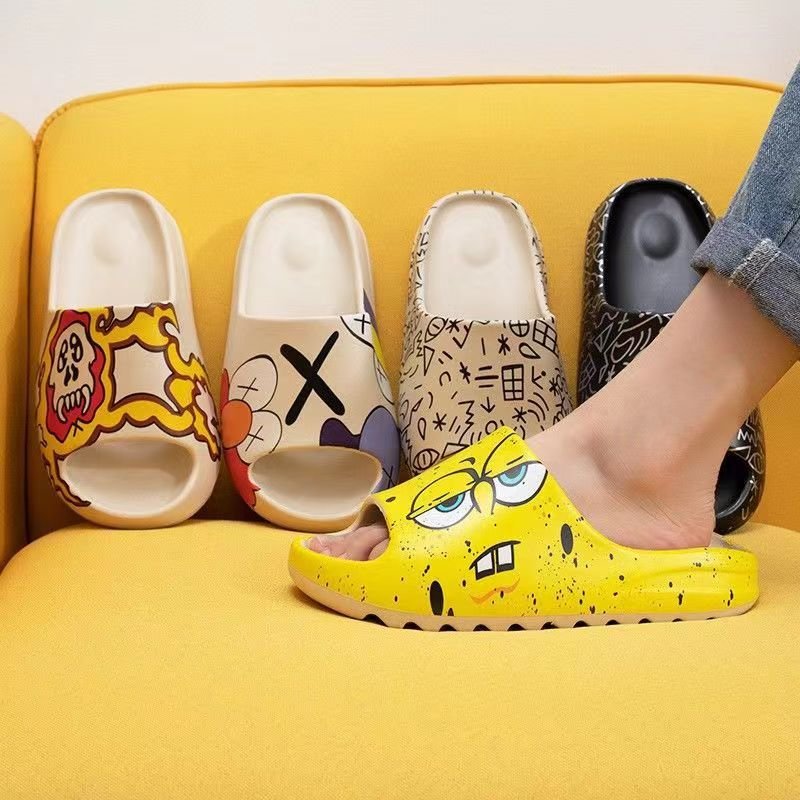 New Fashion Bathroom Beach Rubber Custom Slides Slippers For Men And Women