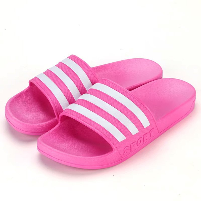 Hot Sale Men Slippers Summer Beach Non-slip Bedroom Indoor Stripe Eva Slides Custom House Slippers