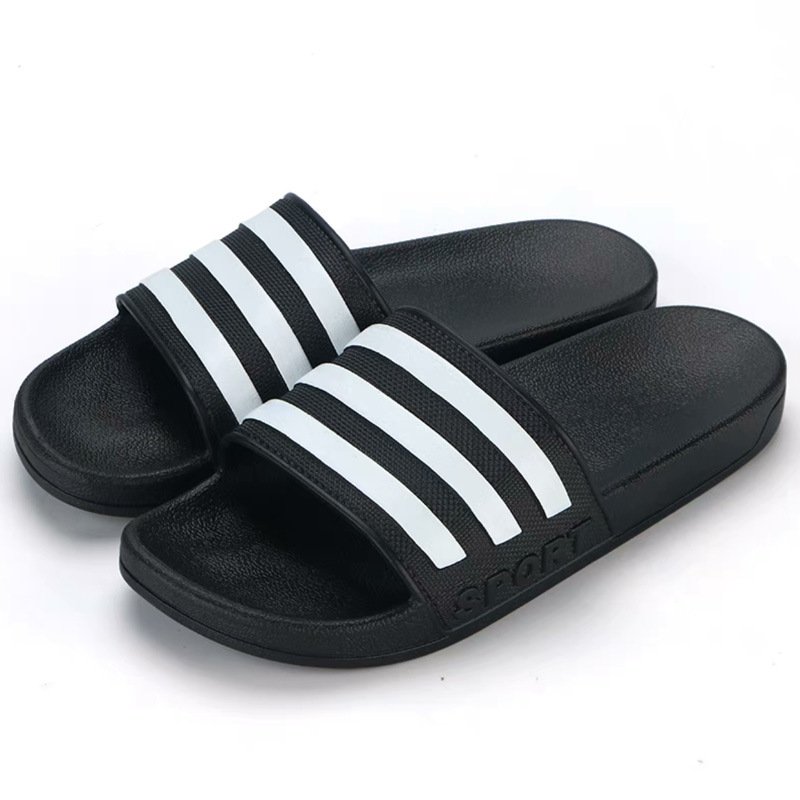 Hot Sale Men Slippers Summer Beach Non-slip Bedroom Indoor Stripe Eva Slides Custom House Slippers