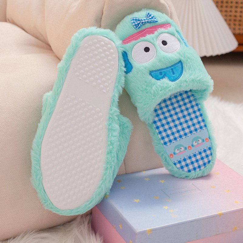 Ruunjoy melody plush toys kawaii kulomi Slippers winter indoor home anime cinnamoroll Cartoon gift soft Warm Shoe women slippers
